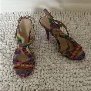 Nine West Multicolor Strappy Heels